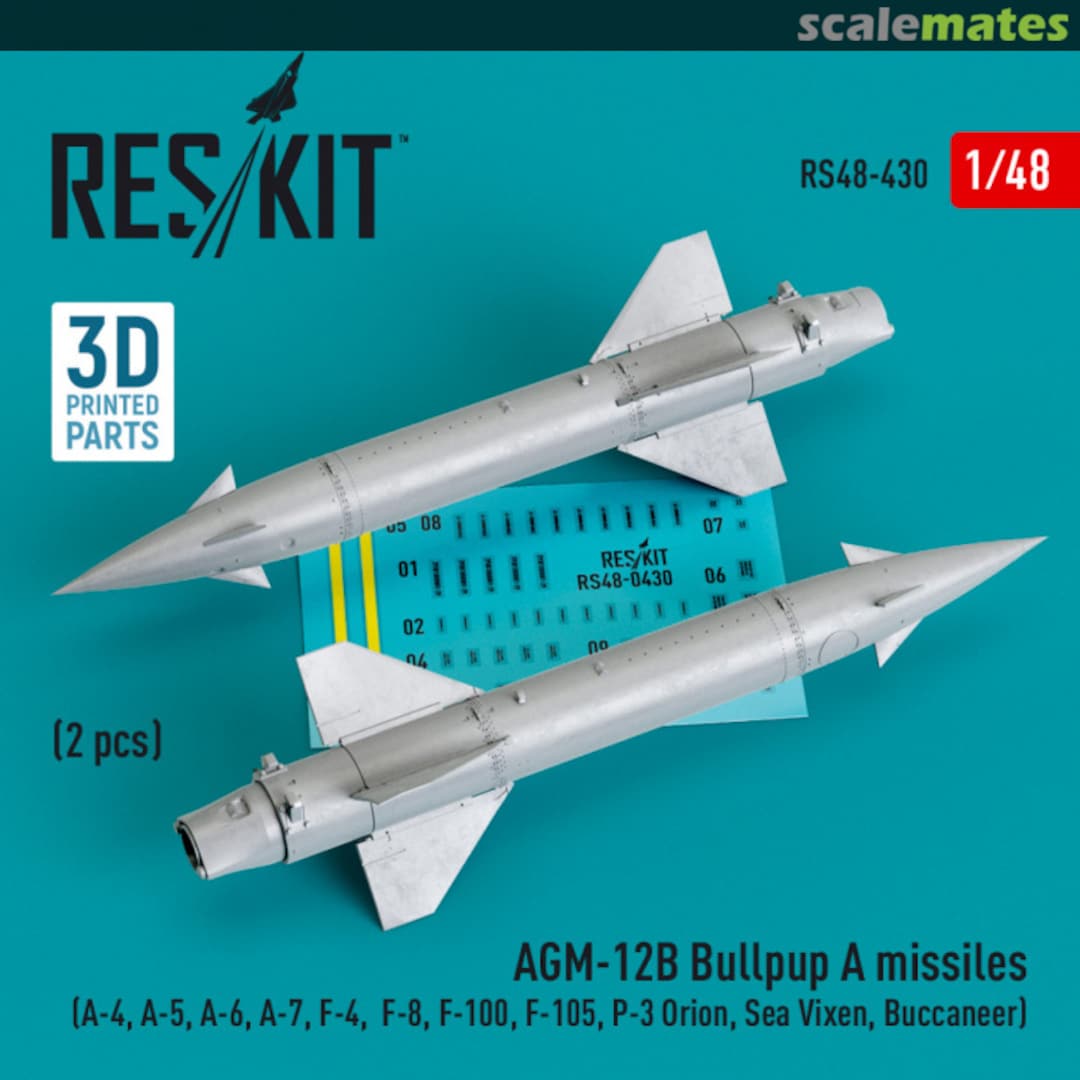 Boxart AGM-12B Bullpup A missiles (2 pcs) RS48-0430 ResKit