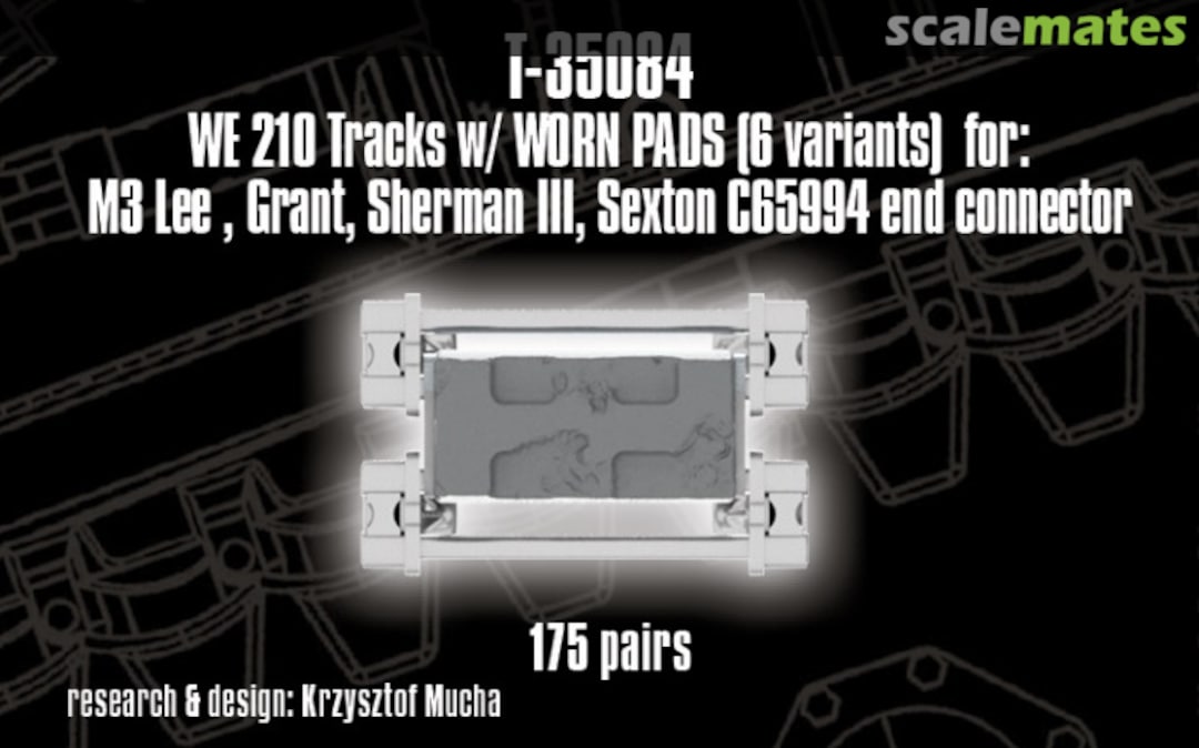 Boxart Worn pads TWE210 Tracks, C65994 end connector T-35084 QUICKTRACKS