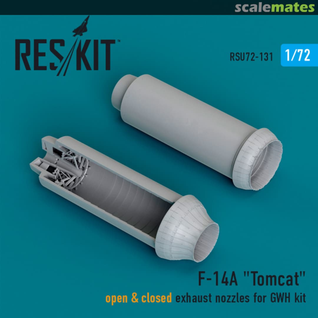 Boxart F-14A Tomcat open & closed exhaust nozzles for GWH kit (3D Printed) RSU72-0131 ResKit