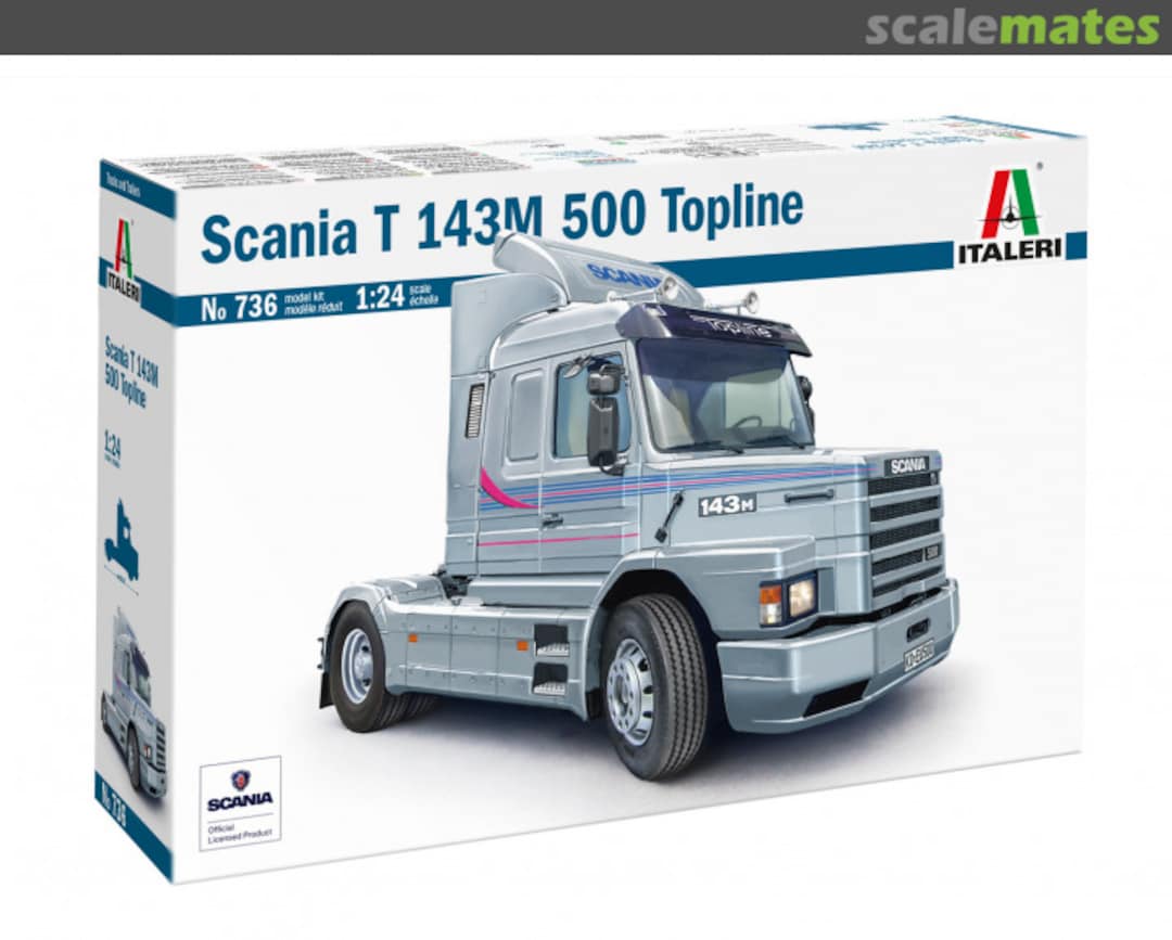 Boxart Scania T143M 500 Topline 736 Italeri