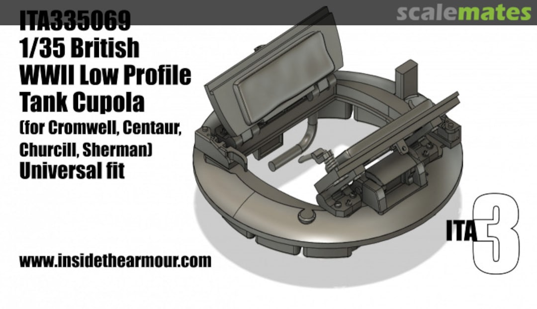 Boxart British Low Profile Cupola for Churchill, Cromwell, Sherman 1/35 ITA335069 Inside the Armour ITA3