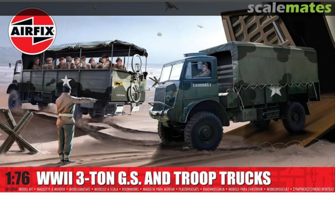 Boxart WWII 3-Ton G.S. and Troop Trucks A03306A Airfix