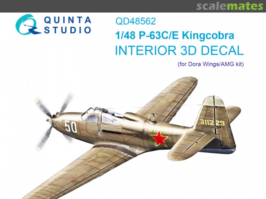 Boxart P-63C/E Kingcobra interior 3D decals QD48562 Quinta Studio