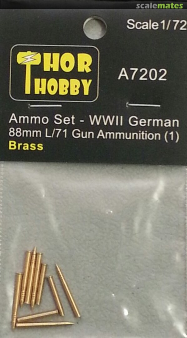 Boxart Ammo Set- WWII German 88mm L/71 Gun Ammunition A7202 THOR HOBBY