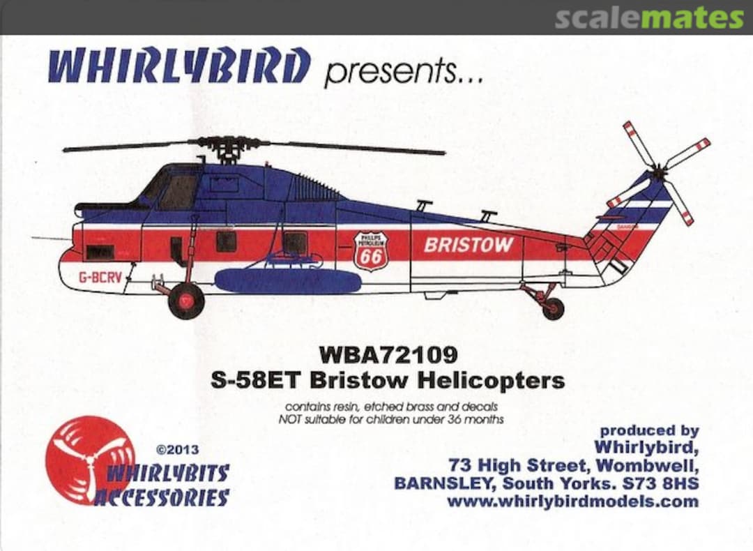 Boxart Sikorsky S-58ET Bristow Helicopters WBA72109 Whirlybird