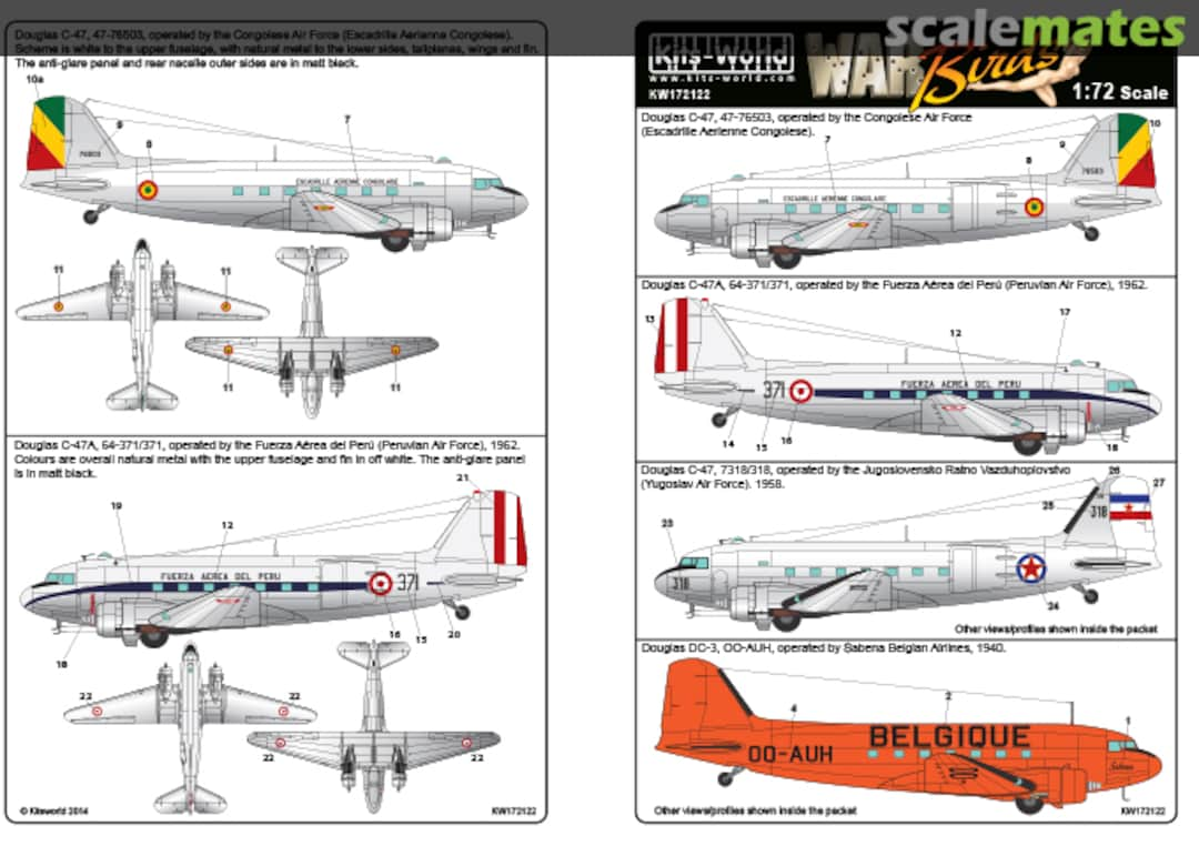 Boxart DC-3 - C-47 Douglas Dakota KW172122 Kits-World