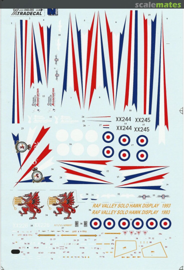 Boxart BAe Hawk T.1A Squadron, 4 FTS RA X48-095 Xtradecal