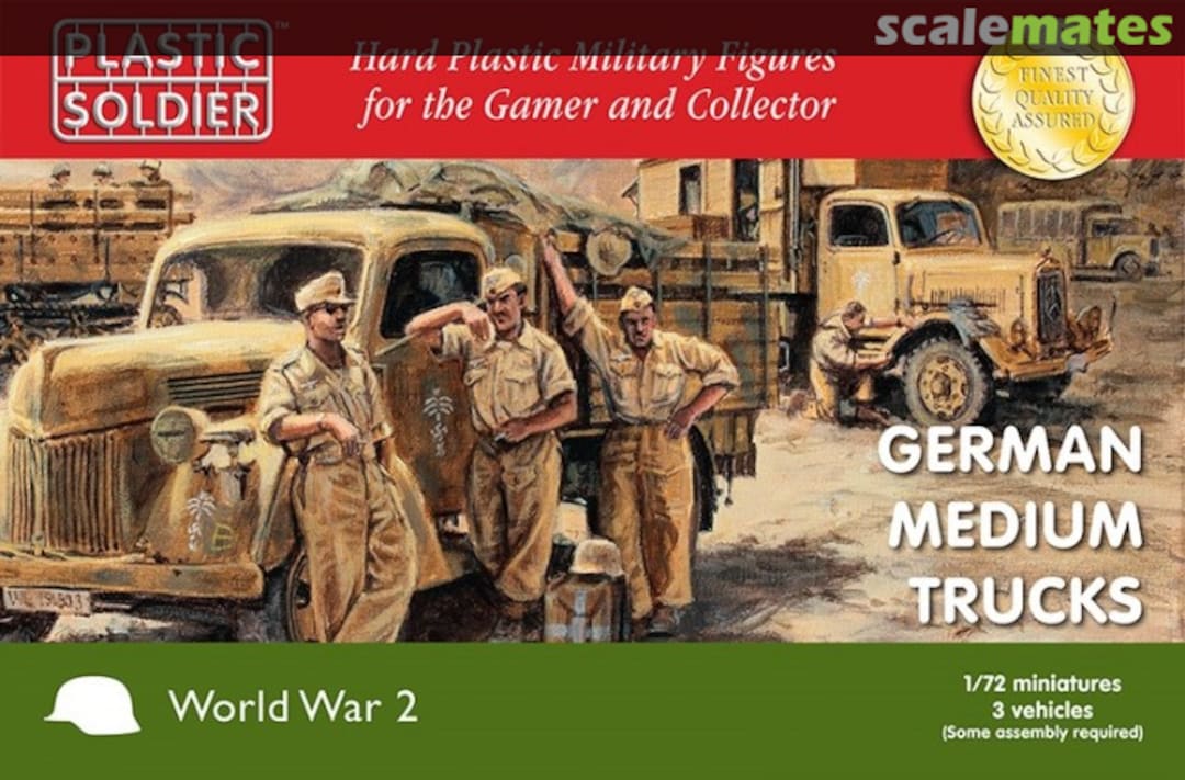 Boxart German Medium Trucks WW2V20020 Plastic Soldier