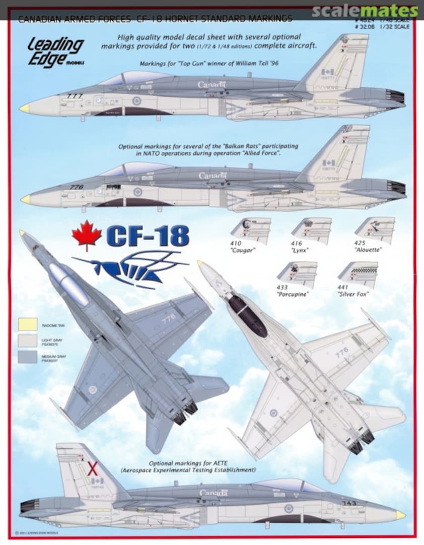 Boxart Canadian Armed Forces CF-18 Hornet 32.06 Leading Edge