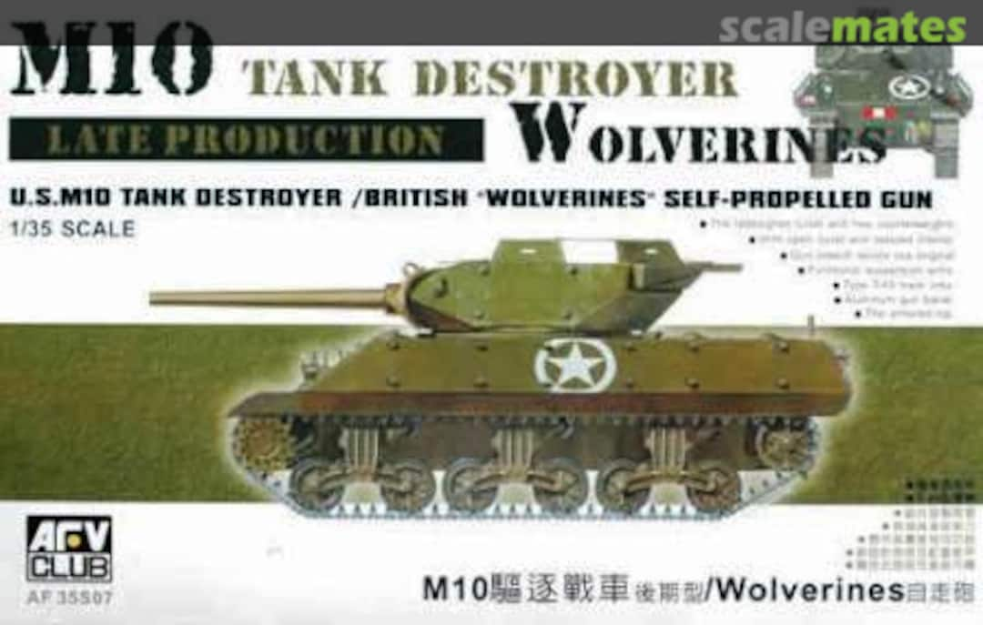 Boxart M10 Tank Destroyer Late Production Wolverines AF35S07 AFV Club