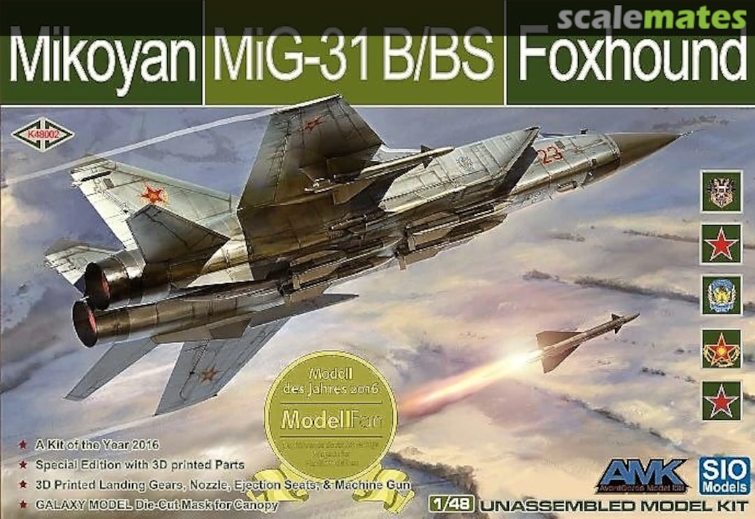 Boxart Mikoyan MiG-31 B/BS Foxhound K48002 SIO Models