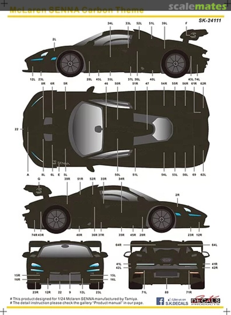 Boxart Mclaren SENNA Carbon Theme SK-24111 SK Decals