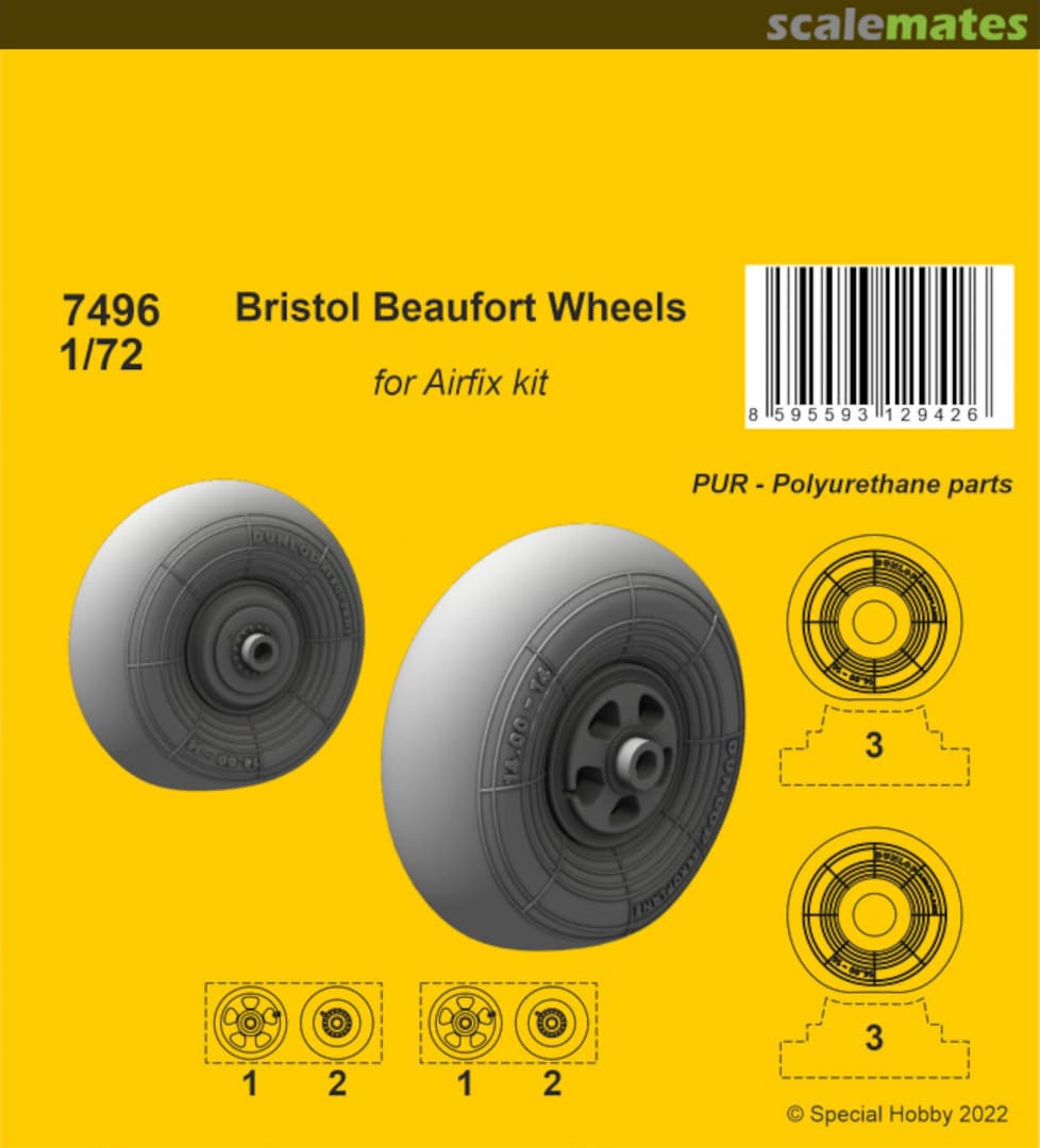 Boxart Bristol Beaufort Wheels 7496 CMK