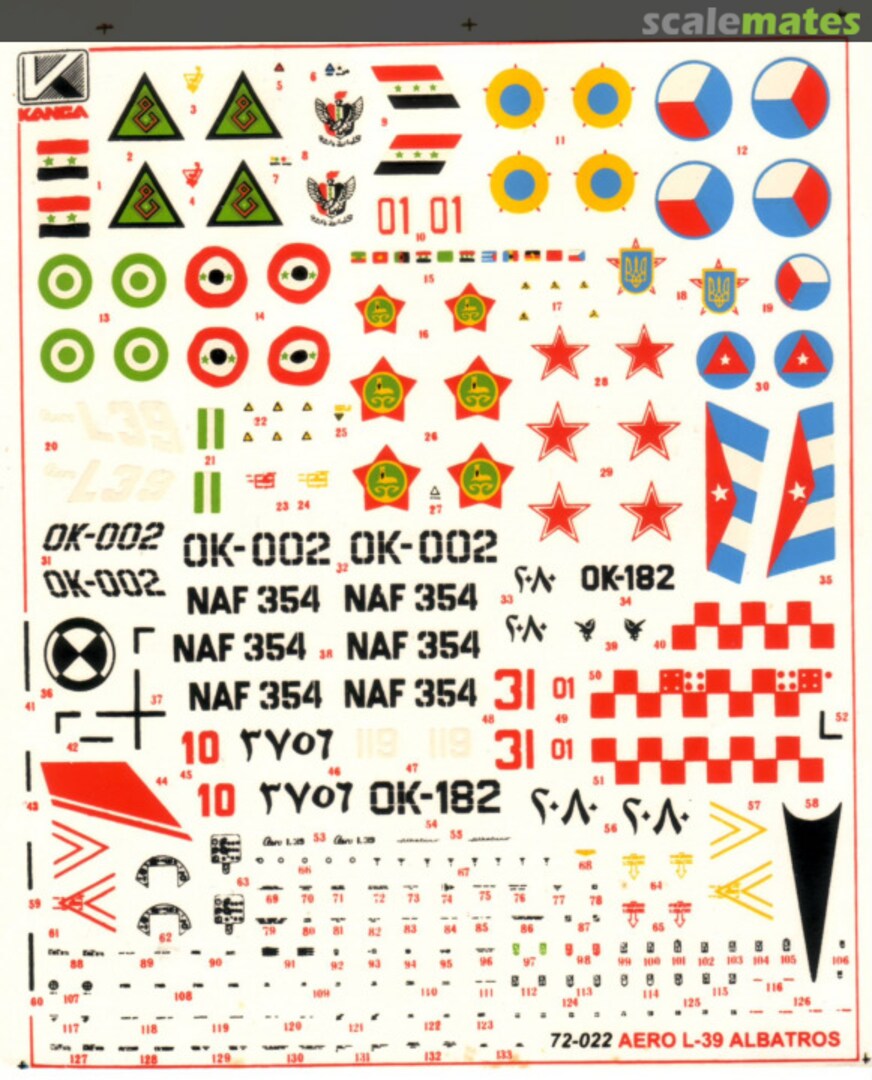 Boxart Aero L-39 Albatros 72-022 Kanga Decals