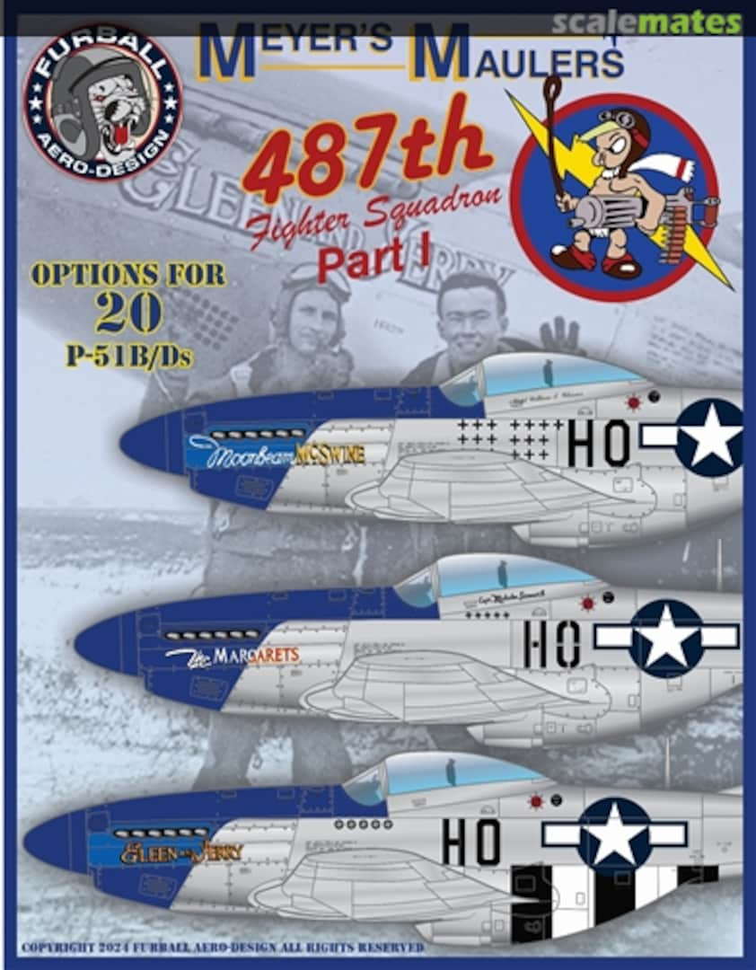 Boxart Meyer's Maulers 487th Fighter Squadron Part I 48-094 Furball Aero-Design