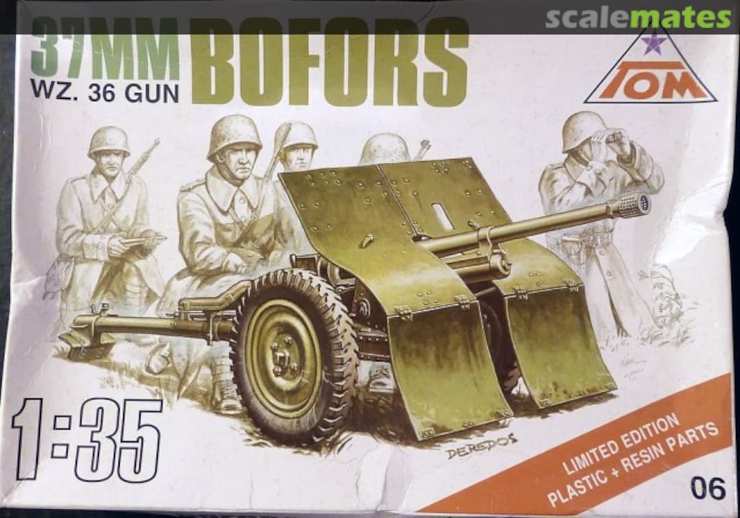 Boxart 37mm Anti Tank-gun Bofors 06 TOM Modellbau