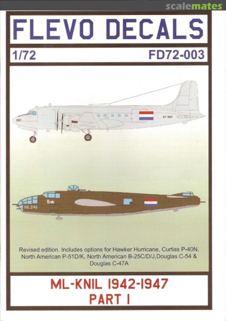 Boxart ML-KNIL 1942-1947 Part 1 FD72-003 Flevo Decals