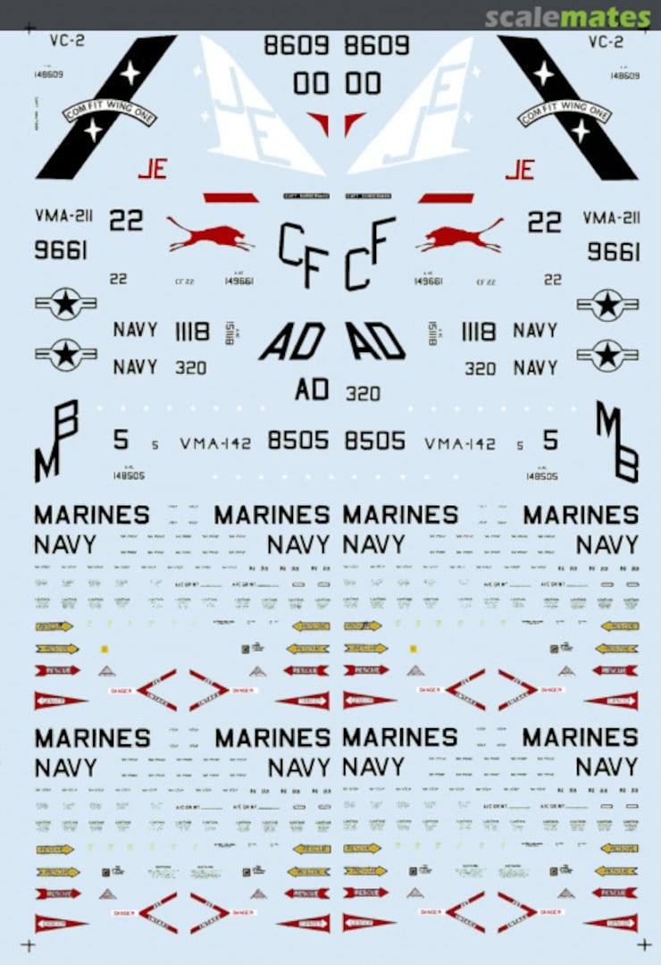 Boxart Navy/Marine Skyhawks 72-0170 Microscale