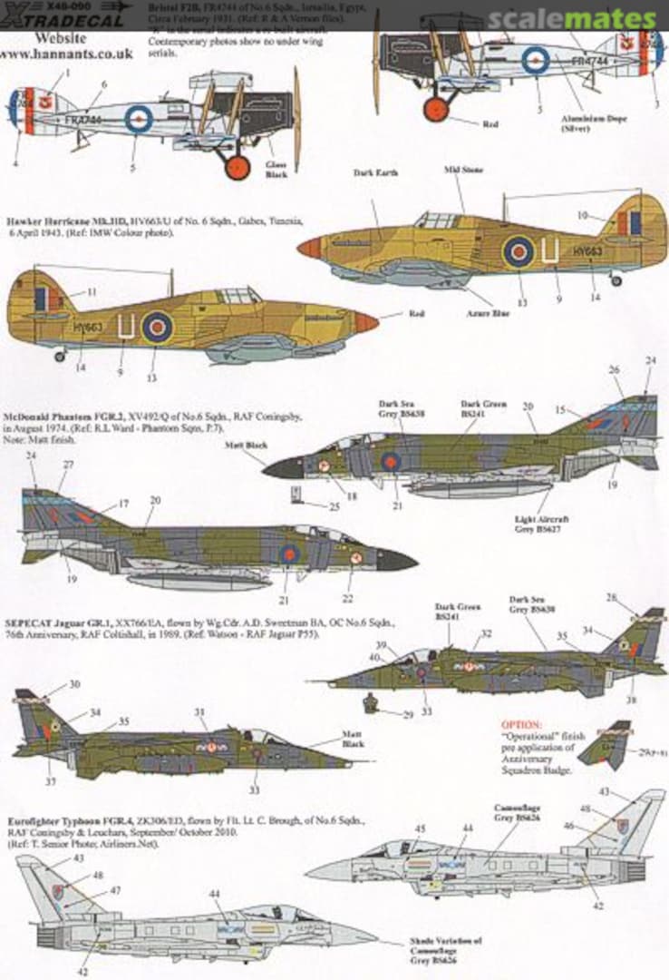 Boxart History of RAF 6 Squadron 1931-2010 X48090 Xtradecal