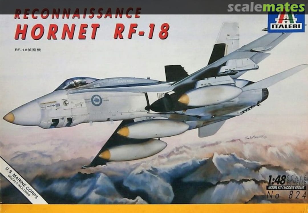 Boxart Reconnaissance Hornet RF-18 824 Italeri