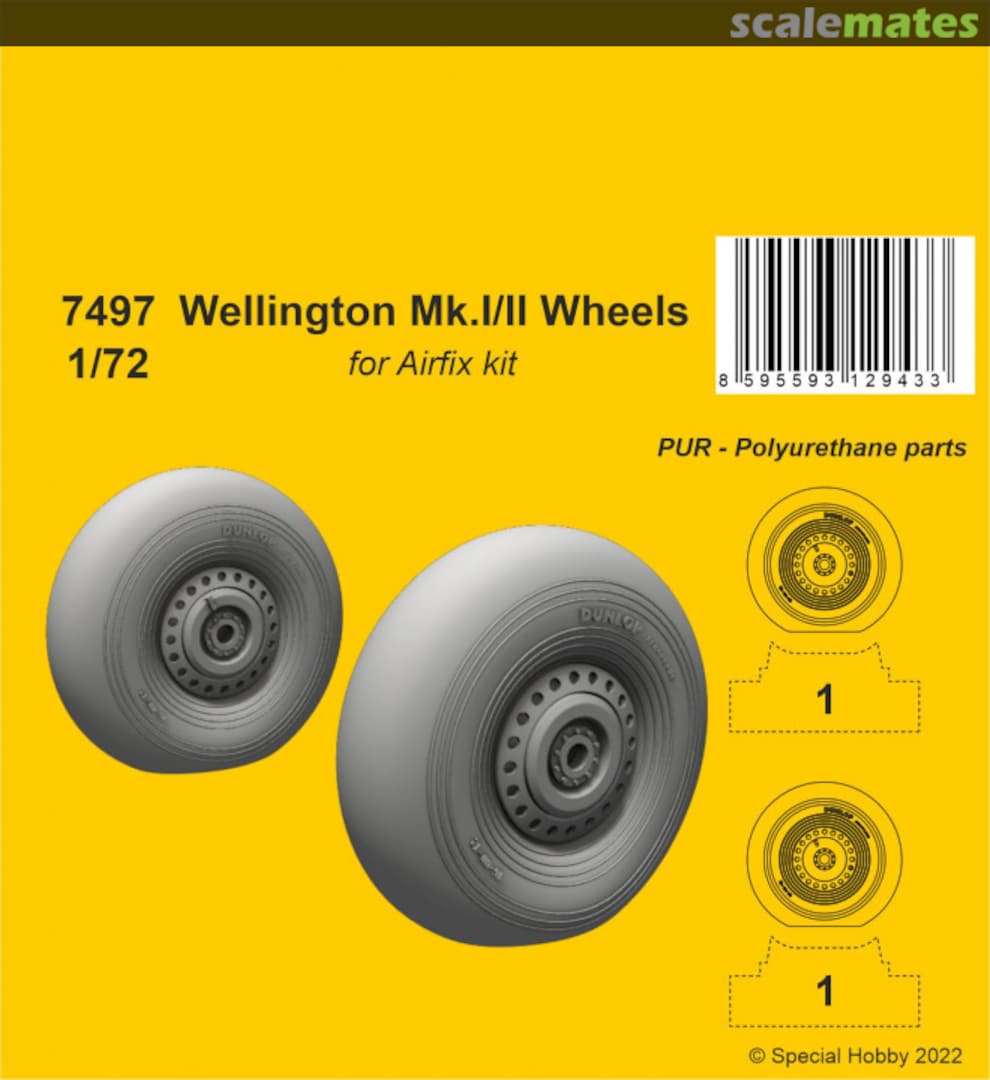 Boxart Wellington Mk.I/II Wheels 7497 CMK