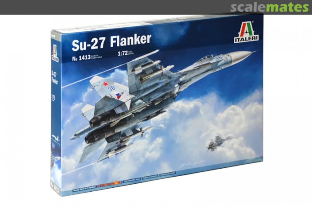 Boxart Su-27 Flanker 1413 Italeri