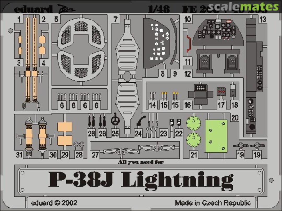 Boxart P-38J Lighnting FE208 Eduard