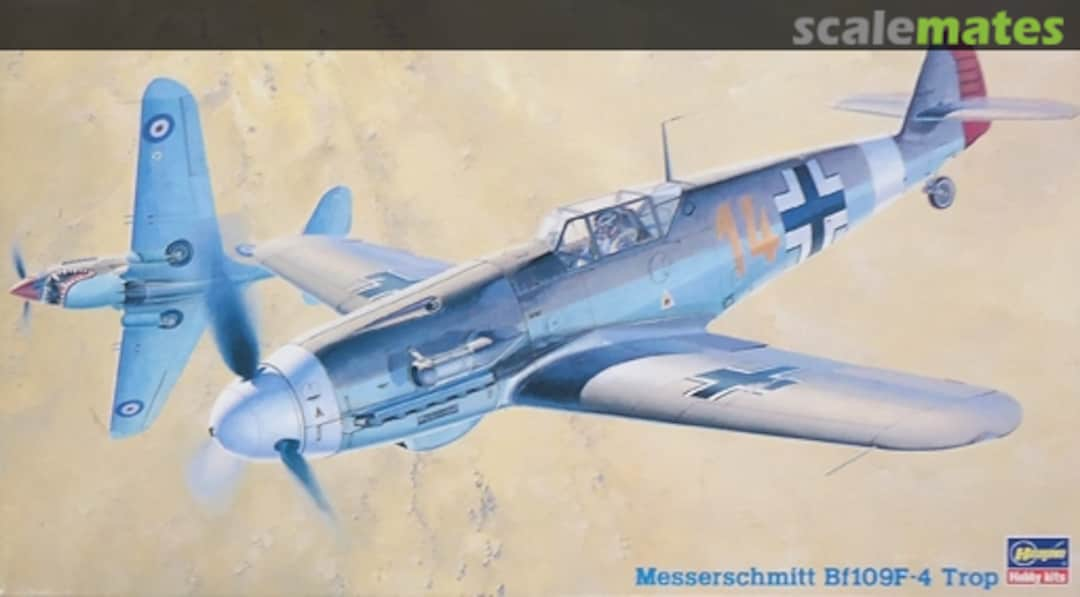 Boxart Messerschmitt Bf109F-4 Trop 09128 Hasegawa