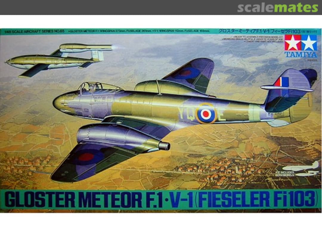 Boxart Gloster Meteor F.1 - V-1 (Fieseler Fi103) 61065 Tamiya