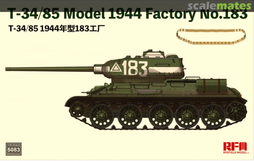 Boxart T-34/85 Model 1944 Factory No. 183 RM-5083 Rye Field Model