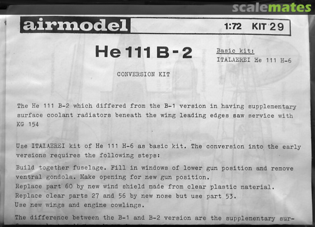 Boxart He 111B-2 29 Airmodel