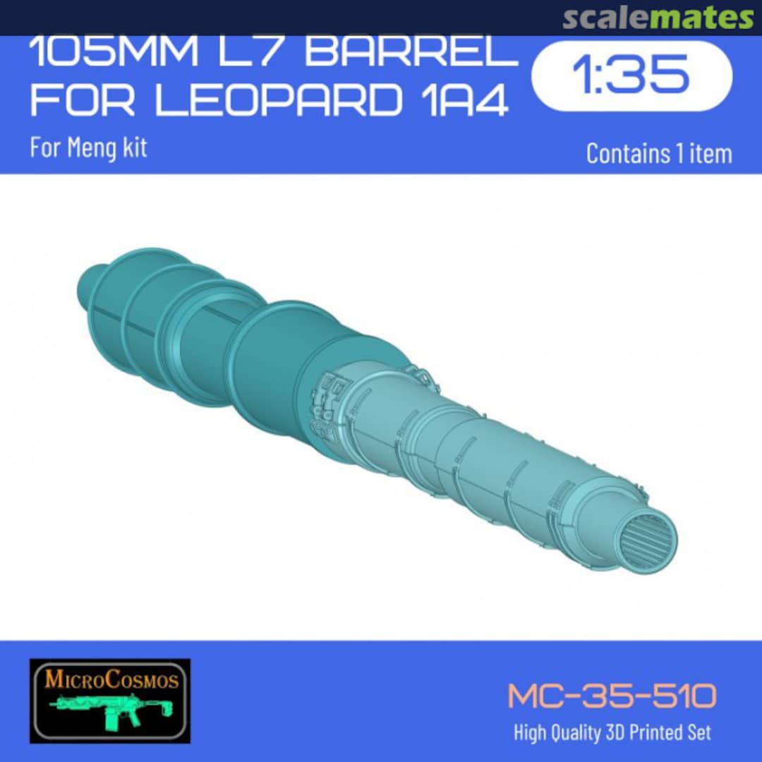 Boxart 105mm L7 Barrel For Leopard 1A4 MC-35-510 3D MicroCosmos