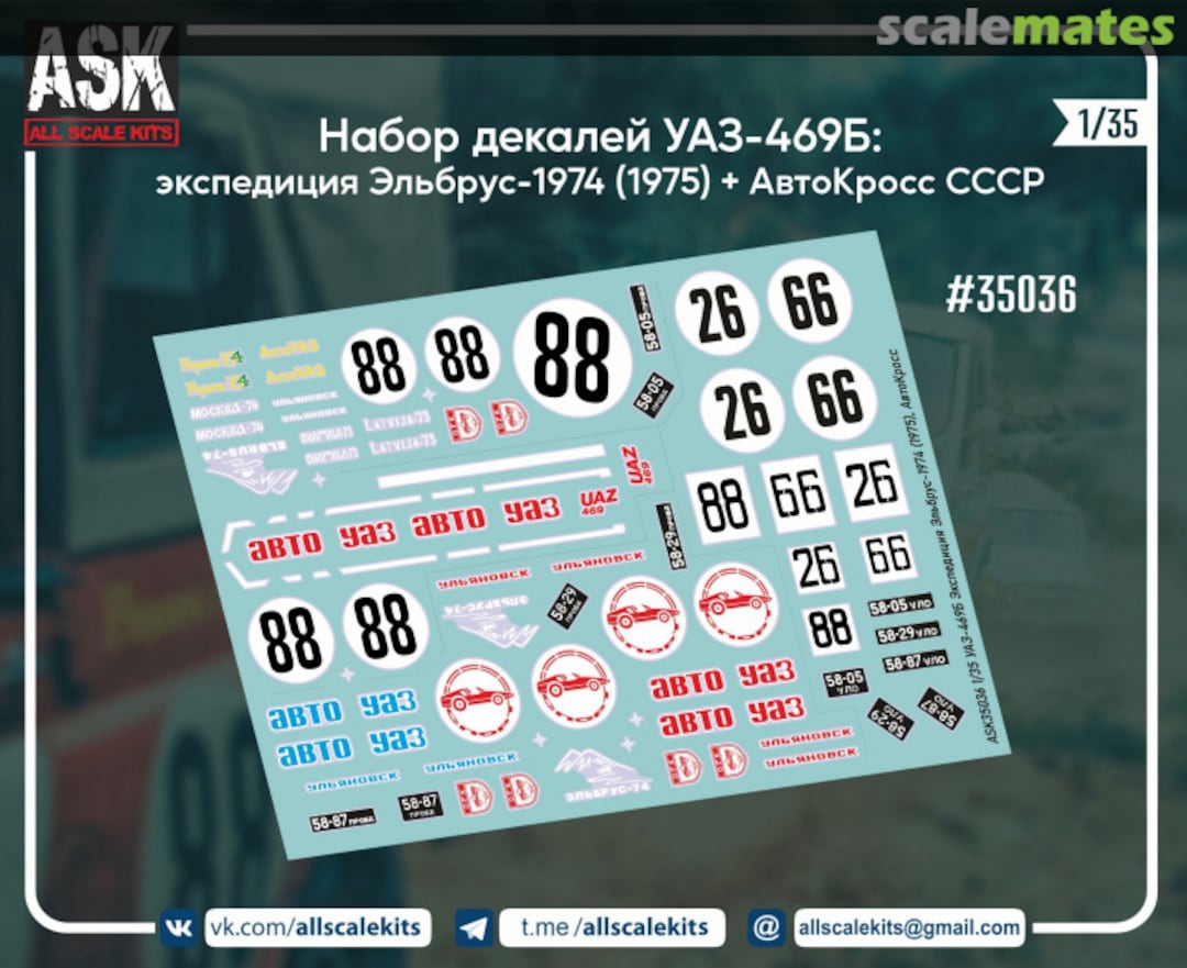 Contents UAZ-469B 35036 All Scale Kits