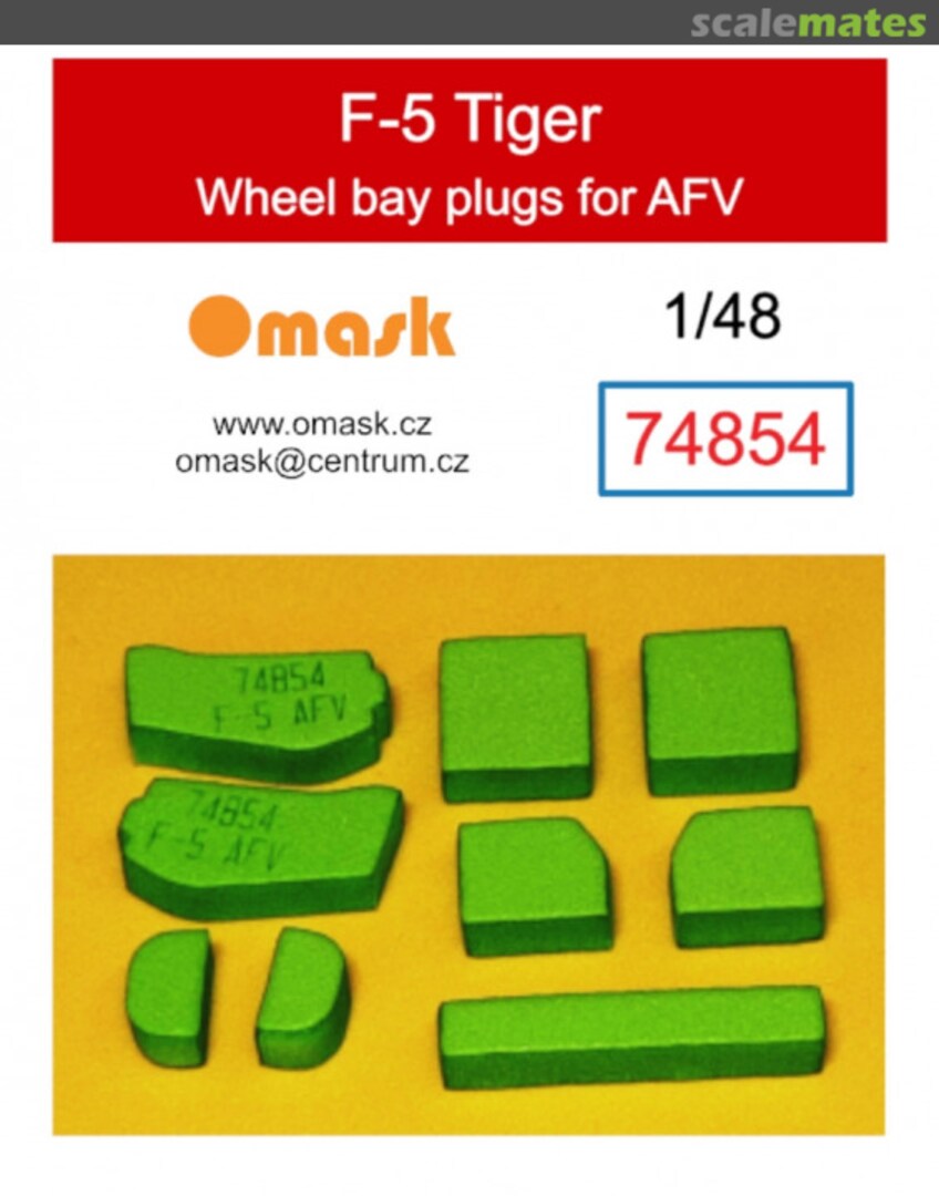 Boxart F-5 Tiger wheel bay plugs (for AFV) 74854 Omask