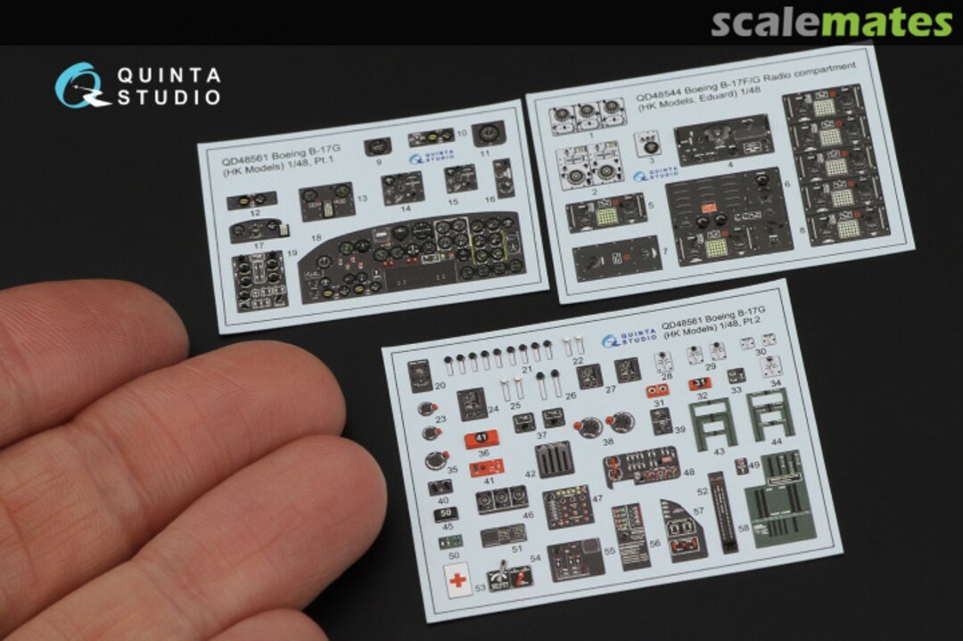 Contents Boeing B-17G interior 3D decals (small version) QDS-48561 Quinta Studio