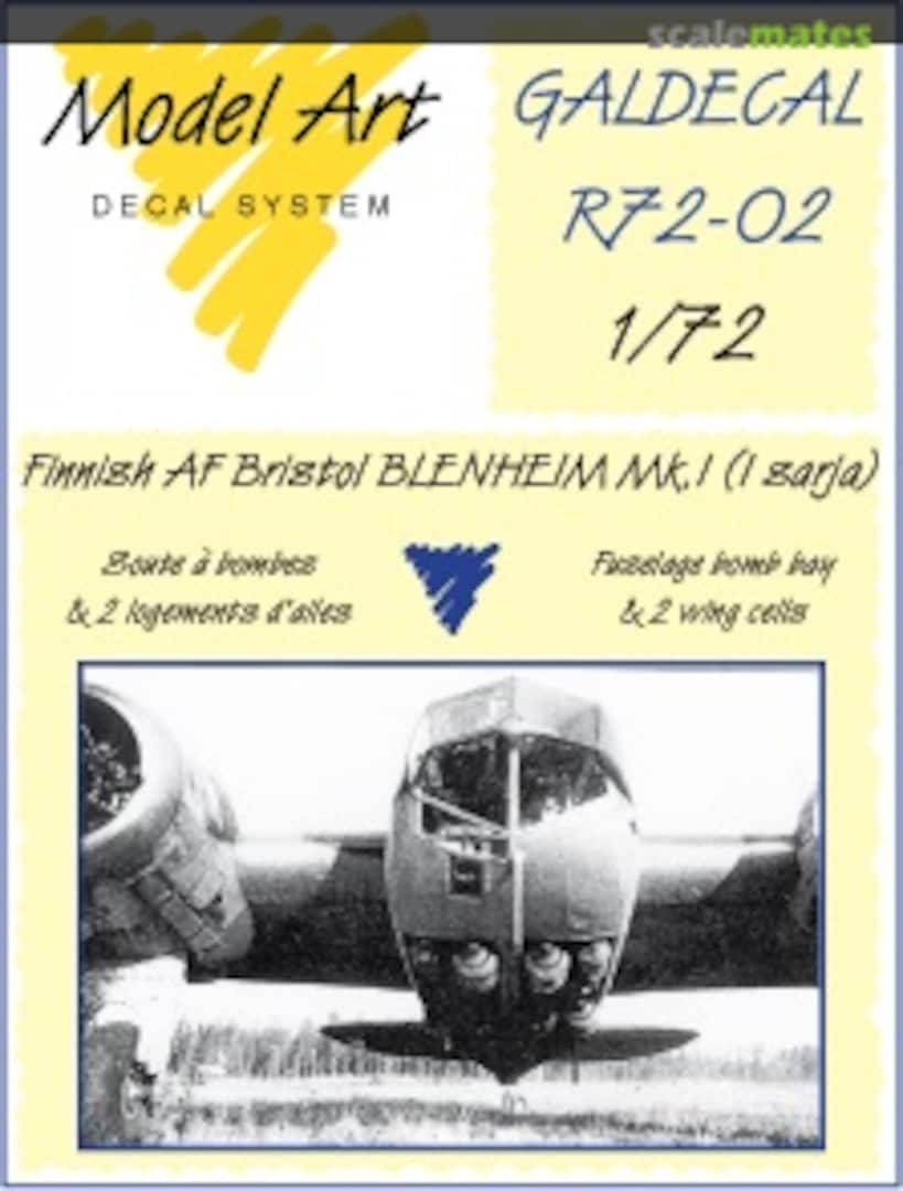 Boxart Finnish AF Bristol Blenheim Mk.I (1-Sarja) R72-02 GALDECAL