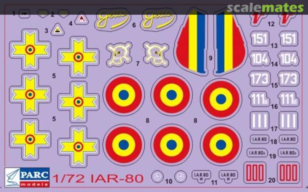 Boxart DECAL IAR-80 PMD-IAR 80 Parc Models