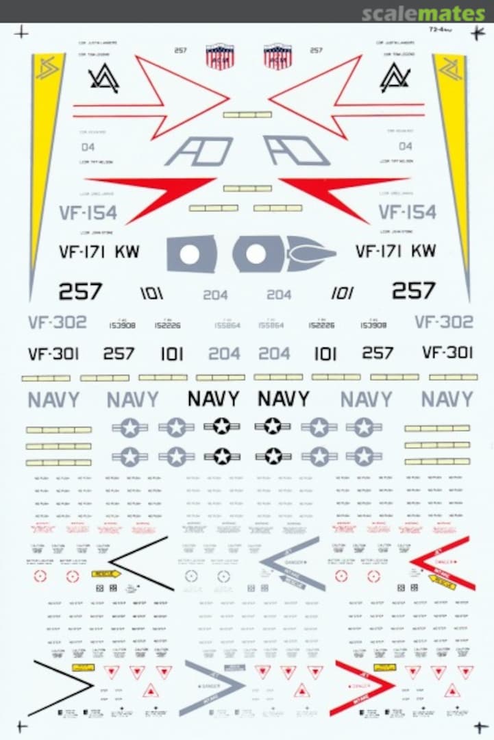 Boxart F-4S's (VF-301 & VF-302) / F-4N (VF-171) 72-440 Microscale