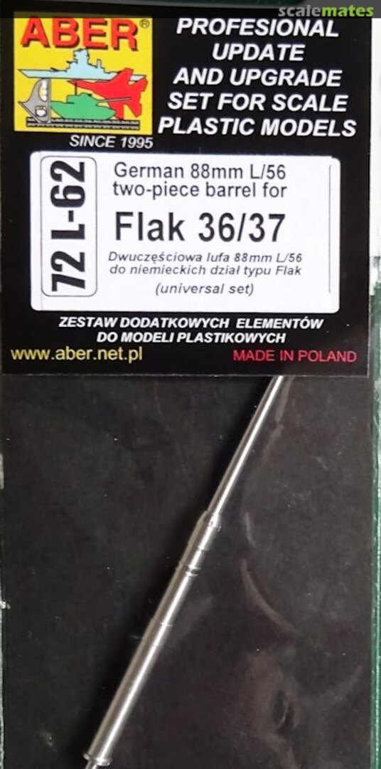 Boxart German 88mm L/56 two-piece barrel for Flak 36/37 72L62 Aber