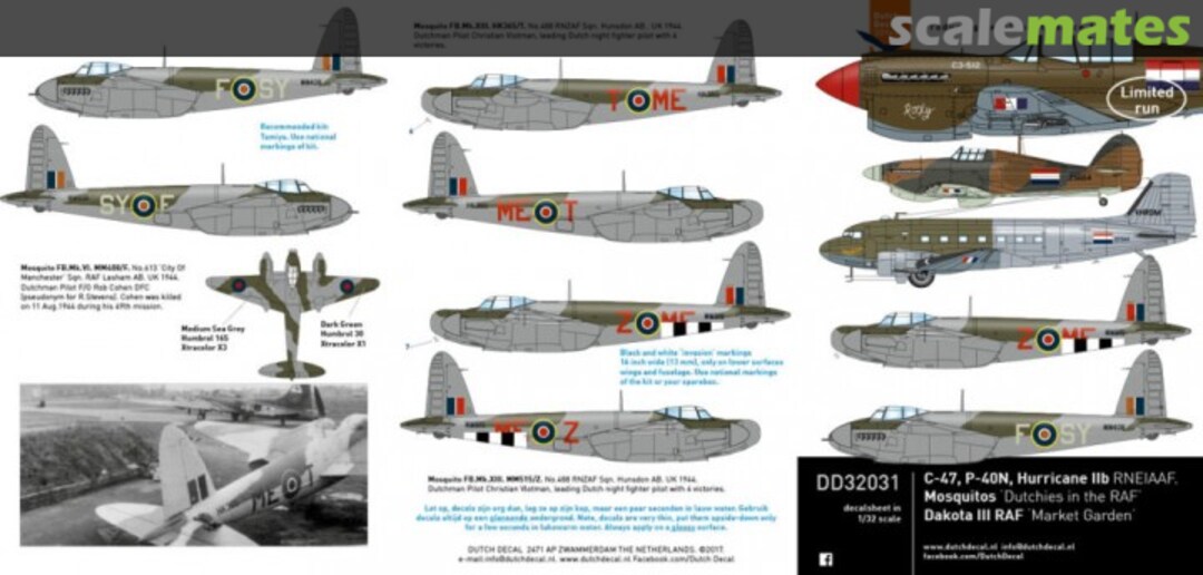 Boxart RNEIAAF, Dutches in the RAF & Market Garden DD32031 Dutch Decal