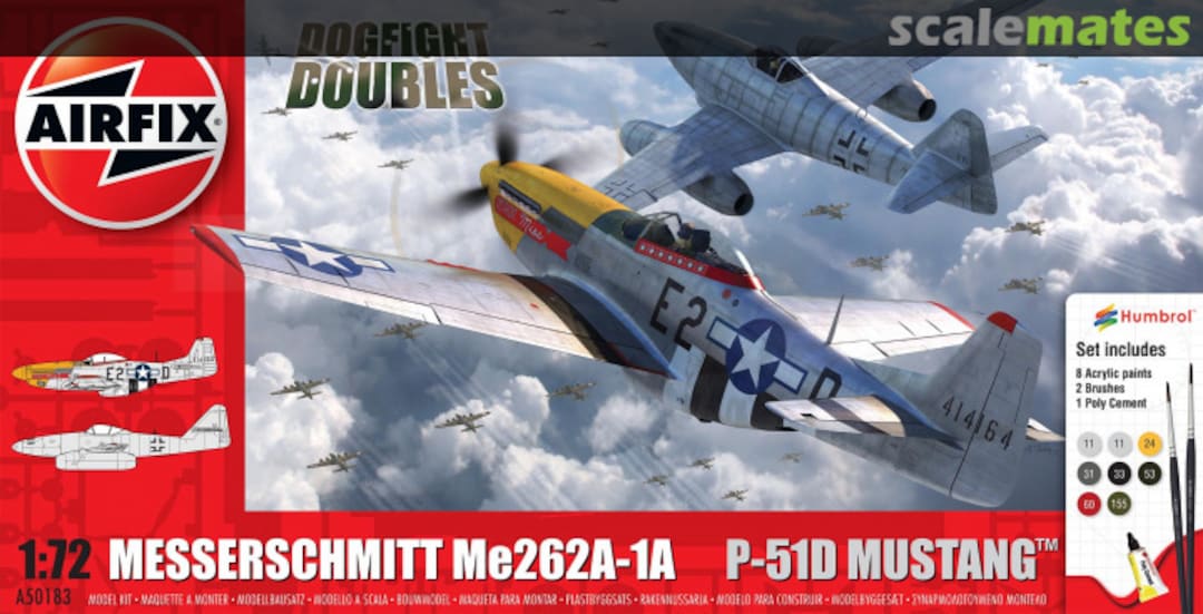 Boxart Messerschmitt Me262A-1A & P-51D Mustang A50183 Airfix