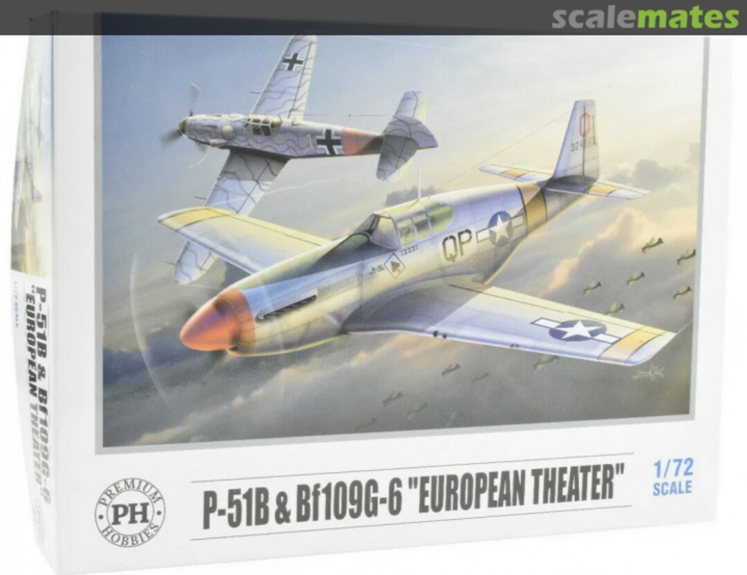 Boxart P-51B & Bf 109G-6 "European Theater" 138V Premium Hobbies