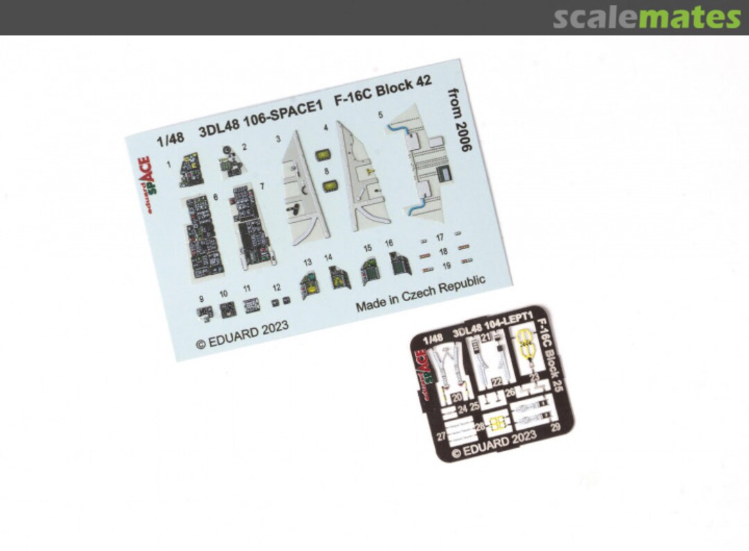 Boxart F-16C Block 42 from 2006 3DL48106 Eduard