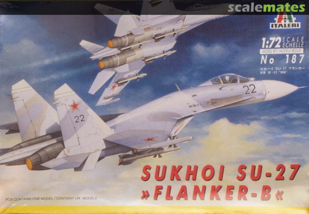 Boxart Sukhoi Su-27 Flanker B 187 Italeri