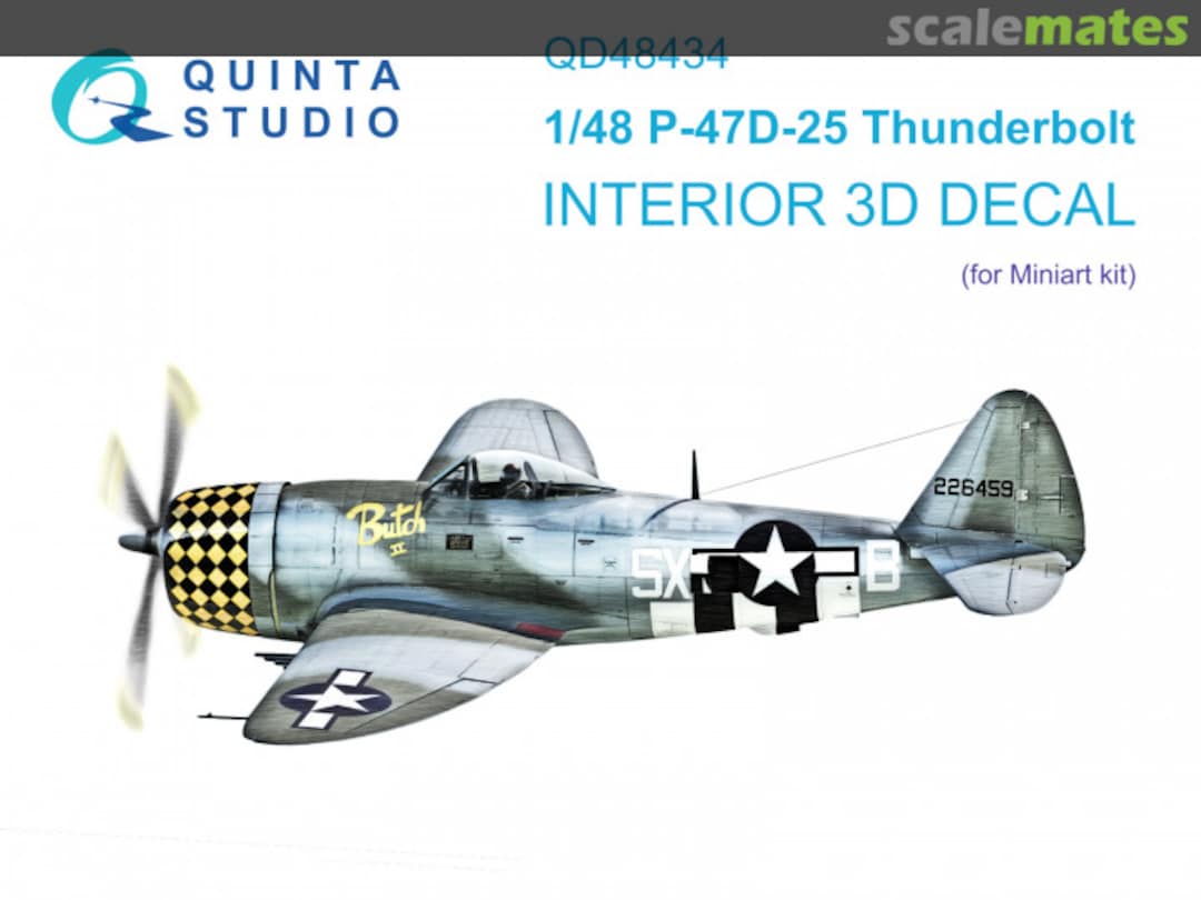 Boxart P-47D-25 Thunderbolt interior 3D decals QD48434 Quinta Studio