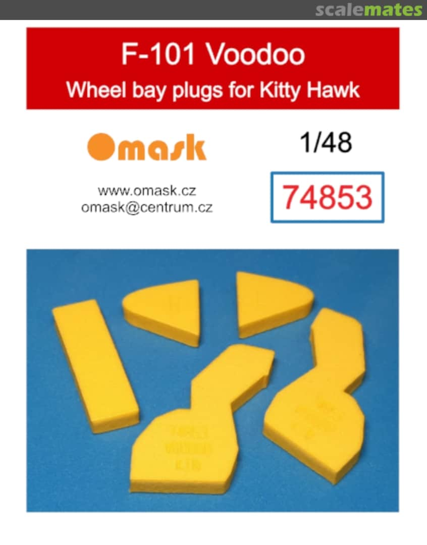 Boxart F-101 Voodoo wheel bay plugs (for Kitty Hawk) 74853 Omask