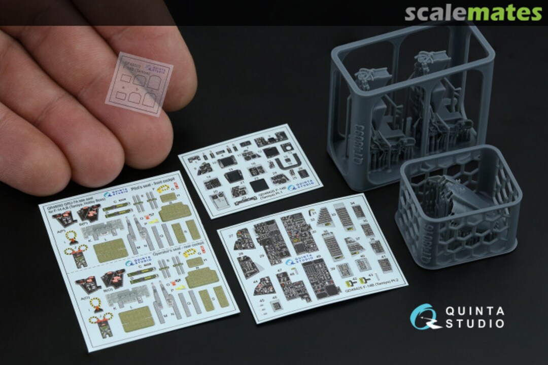 Contents F-14B conversion interior 3D decals (with 3D-printed resin parts) QD+48425 Quinta Studio