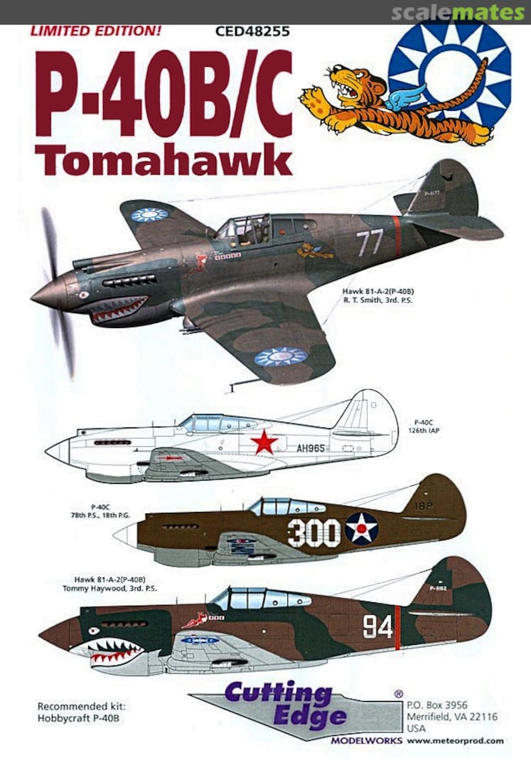 Boxart P-40B/C Tomahawk CED48255 Cutting Edge Modelworks