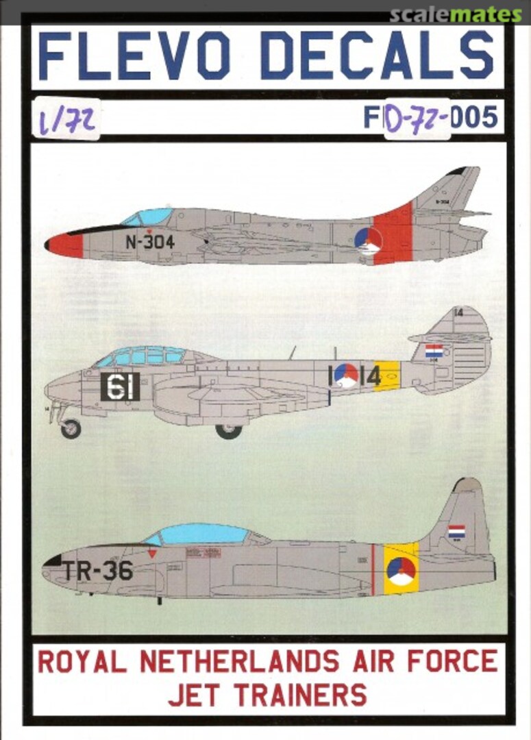 Boxart Royal Netherlands Air Force jet trainers FD72-005 Flevo Decals