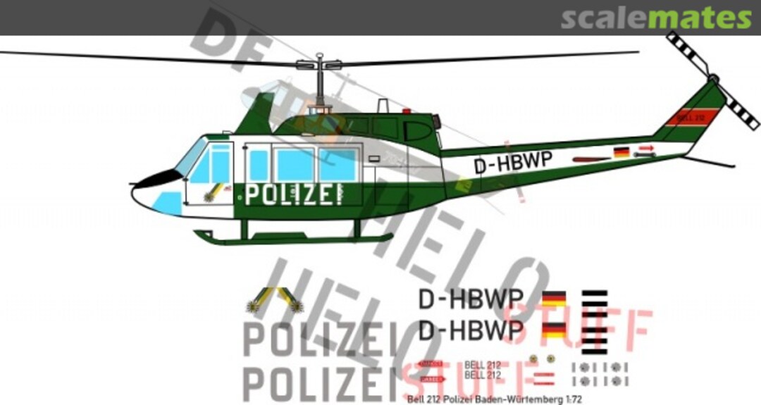 Boxart Bell 212 Police Baden-Württemberg DF20872 DF HeloStuff